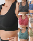 Women Sports Bras Yoga Top Vest High Shockproof Quick-drying Yoga Gym Running Fitness Underwear Ladies Seamless Sportswear