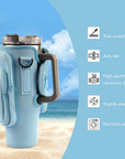 1pc Crossbody Bag Insulated Water Bottle Cover Sleeve for Stanley Cup Anti-fall 30oz/40oz Tumbler Protective Carrier Pouch Strap