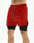 2023 Men Sport Shorts Sportswear Double-deck Running Shorts 2 In 1 Beach Bottoms Summer Gym Fitness Training Jogging Short Pants