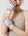 1Pair Workout Gloves Men Women Gym Lifting Fitness Climbing Exercises Work Out Wrist Belt Shock Absorb Foam Pad Palm Crossfit