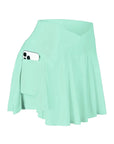 Womens Tennis Skirt with Pockets Crossover High Waisted Athletic Golf Skorts Running Workout Skirts 2 in 1 Fashion Streetwear