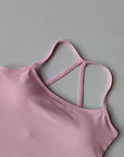 Women's Yoga Sports Fitness Vest, Pilates Running Bra, Thin Belt, Professional Training Underwear, Chest Mat, Fitness Gear