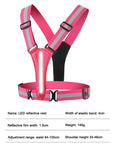 LED Running Vest USB Rechargeable Reflective Cycling Safety Vest Adjustable Strap High Visibility 3 Light Mode for Night Running