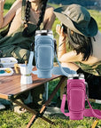 1pc Crossbody Bag Insulated Water Bottle Cover Sleeve for Stanley Cup Anti-fall 30oz/40oz Tumbler Protective Carrier Pouch Strap