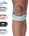 GOBYGO 1Pcs Sports Patella Strap Compression Knee Pads Adjustable Knee Sleeve Outdoor Running Shock Absorption Jump Rope Unisex