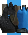 Gym Gloves Fingerless Gloves Anti-Slip Shock-Absorbing Breathable Gloves Sports Gloves for Training Lifting Weight Cycling