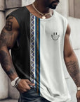 3D Creative Retro Print Outdoor T Shirt Sports Style Casual Breathable Crew Neck Four Seasons Fitness Adult Men's Tank Top