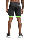 Men Sport Shorts Sportswear Double-deck Running Shorts 2 In 1 Beach Bottoms Summer Gym Fitness Training Jogging Short Pants Men