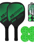 Pickleball Rackets Set Pickleball Paddle Set of 2 Rackets & 4 Pickleballs Balls Pickle-Ball Racquet with Balls Sports Accessory