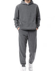 Men's Sports Suit Autumn and Winter Hoodie+pants 2-piece Set Fashionable Solid Color Casual Pullover and Pant Outdoor Sportswear