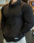 Mens Fitness Tracksuit Running Sport Hoodie Gym Joggers Hooded Outdoor Workout Shirts Tops Clothing Muscle Training Sweatshirt