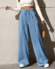 Sports pants for women in autumn 2025, new straight tube loose fitting sanitary pants, wide leg pants, outdoor dance casual pant