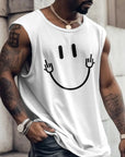 3D Creative Retro Print Outdoor T Shirt Sports Style Casual Breathable Crew Neck Four Seasons Fitness Adult Men's Tank Top
