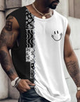 3D Creative Retro Print Outdoor T Shirt Sports Style Casual Breathable Crew Neck Four Seasons Fitness Adult Men's Tank Top