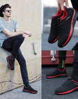 Sneakers Men Running Walking Knit Shoes Fashion Casual High Quality Sport Athletic Gym Lightweight Men Casual Shoes