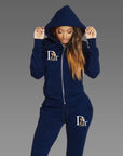 2025 Women Sets Zipper Cardigan Hoodie Sweatpant 2-piece Designer Clothes Fashion Jogging Clothing Chandals Famale Sports Suit