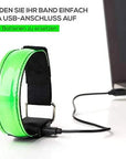 Outdoor Sports Night Running Armband LED Lamp USB Rechargeable Safety Belt Arm Leg Warning Wristband Cycling Bike Bicycle Light