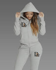 2025 Women Sets Zipper Cardigan Hoodie Sweatpant 2-piece Designer Clothes Fashion Jogging Clothing Chandals Famale Sports Suit