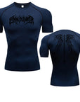 Men's T-shirt Men Running Sport T Shirt Men Compression Fitness Tops Tee Quick DryTight Training Gym Sport Running Shirts Jersey