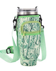 Shoulder Strap Water Bottle Holder Pouch Adjustable Multi Pockets Water Cup Bags with Phone Pocket Non-slip for 40oz Cup