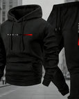 Men's Sportswear Set with Printed Letters, Hooded Sweatshirt and Long Pants, Warm Suit for Spring and Fall and Winter, 2025