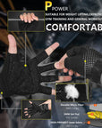 MOREOK Gym Gloves Breathable Anti-slip Pull Ups Training Yoga Body-building Exercise Fitness Workout Weight Lifting Gloves Men