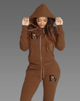 2025 Women Sets Zipper Cardigan Hoodie Sweatpant 2-piece Designer Clothes Fashion Jogging Clothing Chandals Famale Sports Suit
