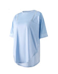 Yoga Clothes Women's Running and Fitness Clothes Hip Covering Long Sports T-shirt Loose Plus Size Short Sleeved Sports Top