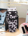 Shoulder Strap Water Bottle Holder Pouch Adjustable Multi Pockets Water Cup Bags with Phone Pocket Non-slip for 40oz Cup