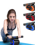 Double Wheel Abdominal Exerciser Women Men Automatic Rebound Ab Wheel Roller Waist Trainer Gym Sports Home Exercise Devices