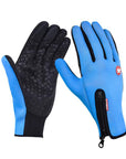 Winter Gloves Touch Screen Riding Motorcycle Sliding Waterproof Sports Gloves With Fleece