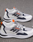 New Sneakers Men's Flying Weaving Mesh Surface Breathable Leisure Running Shoes
