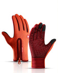 Winter Gloves Touch Screen Riding Motorcycle Sliding Waterproof Sports Gloves With Fleece