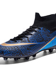 New Breathable Sports High-top Firm Ground Soccer Shoes