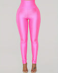New Black High-Waisted Stretchy Solid Color Slim-Fit Pants for Women, Tight Leggings.