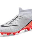 New Breathable Sports High-top Firm Ground Soccer Shoes