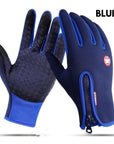 Winter Gloves Touch Screen Riding Motorcycle Sliding Waterproof Sports Gloves With Fleece