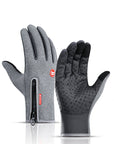 Winter Gloves Touch Screen Riding Motorcycle Sliding Waterproof Sports Gloves With Fleece