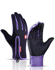 Winter Gloves Touch Screen Riding Motorcycle Sliding Waterproof Sports Gloves With Fleece