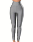 New Black High-Waisted Stretchy Solid Color Slim-Fit Pants for Women, Tight Leggings.