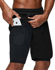 Running Shorts Men 2 In 1 Double-deck Sport Gym Shorts Quick Dry Fitness Jogging Short Pants Training Workout Summer Men Shorts