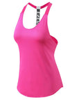 2024 Gym Tops Women's Sports Top Letter Backless Shirts Sleeveless Yoga Tops Fitness Running Quick Dry Tank Crop Top