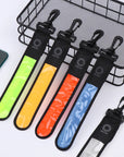 1Pc LED Glowing Luminous Reflective Safety Alert Hand Strap Wristband Bicycle Armband Light Backpack Hanging Light Night Running