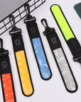 1Pc LED Glowing Luminous Reflective Safety Alert Hand Strap Wristband Bicycle Armband Light Backpack Hanging Light Night Running