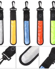 1Pc LED Glowing Luminous Reflective Safety Alert Hand Strap Wristband Bicycle Armband Light Backpack Hanging Light Night Running