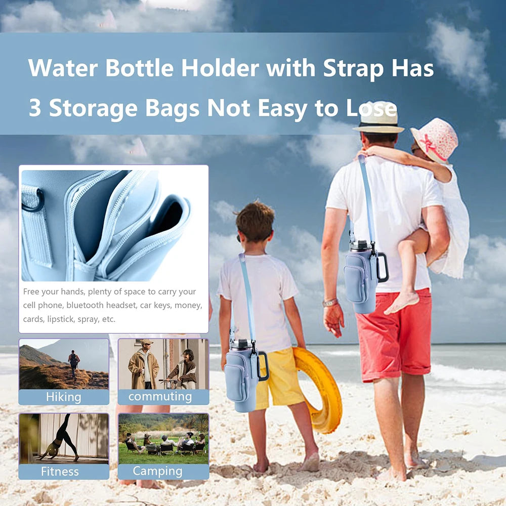 1pc Crossbody Bag Insulated Water Bottle Cover Sleeve for Stanley Cup Anti-fall 30oz/40oz Tumbler Protective Carrier Pouch Strap