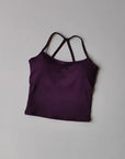 Women's Yoga Sports Fitness Vest, Pilates Running Bra, Thin Belt, Professional Training Underwear, Chest Mat, Fitness Gear