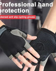 Gym Gloves Fingerless Gloves Anti-Slip Shock-Absorbing Breathable Gloves Sports Gloves for Training Lifting Weight Cycling