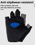 Gym Gloves Fingerless Gloves Anti-Slip Shock-Absorbing Breathable Gloves Sports Gloves for Training Lifting Weight Cycling