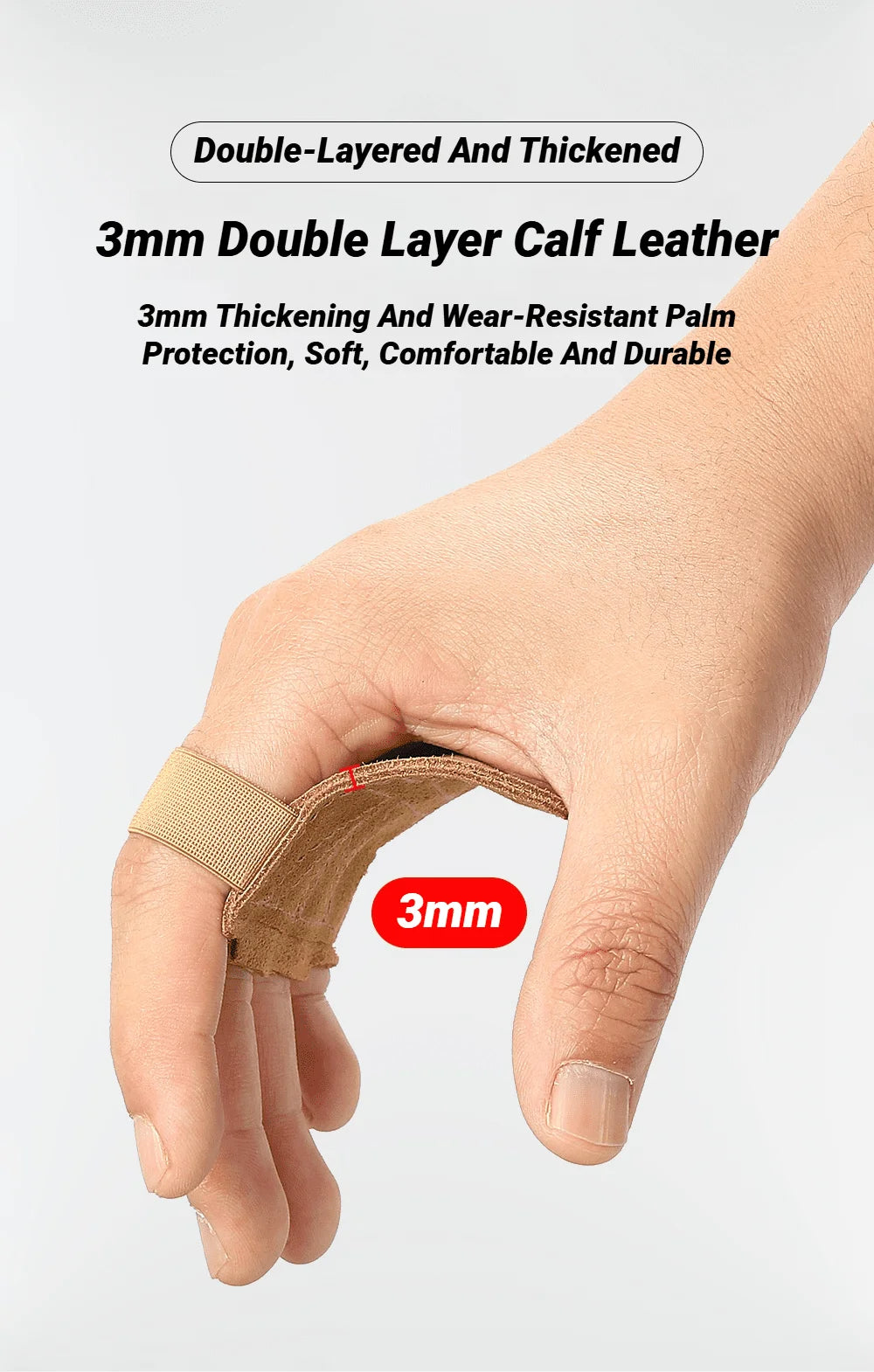 Fitness Four Fingers Gloves Breathable Anti-slip Shock Absorption Dumbbell Leather Weight Lifting Training Pal Men's And Women's